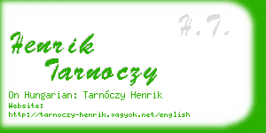 henrik tarnoczy business card