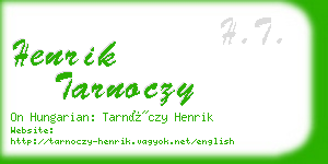 henrik tarnoczy business card